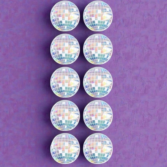 Disco Holographic Reusable Bags, Set of 10 - Picture 2 of 6